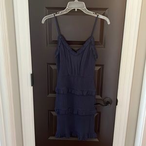 Hello Molly navy mini ruffle cocktail dress- says size 8, but fits like a 2/4